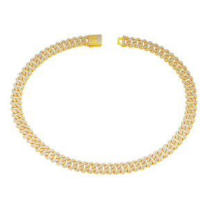 Collier cubain losange, chaîne losange intégrale, collier Street Auction, collier Tanjing Fashion Lijing - Product Image 1