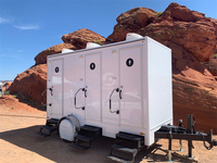 Toilette mobile de luxe personnalisée utilisée en extérieur, préfabriquée, portable, toilette VIP avec douche et toilette