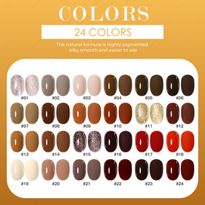 Bộ sưu tập sơn gel màu thu mới nhất của JTING, hộp 24 màu, sơn móng tay gel OEM/ODM, tùy chỉnh màu sơn móng tay miễn phí - Product Image 3