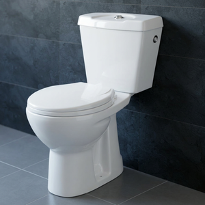 Inodoro de Dos Piezas de Cerámica Blanca con Certificación CUPC, Inodoro de Descarga por Arrastre, Montado en el Suelo, para Baño - Product Image 2