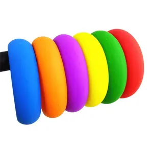 Hete Verkoop Seksproducten Jongens Vertragen Ejaculatie Rubber Mannelijke Haan Ring Plastic Seks Siliconen Mannen Gay Cock Ring - Product Image 1