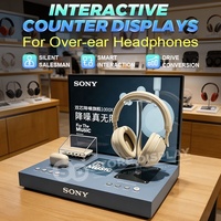Exhibidor de Auriculares de Acrílico de Última Generación, Solución Interactiva Personalizada para Mostradores de Exhibiciones y Tiendas de Electrónicos