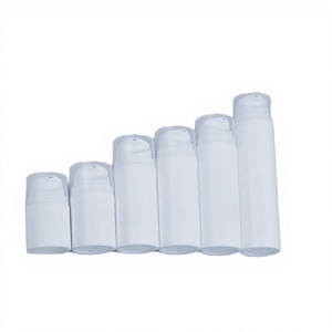 30ml <b>50ml</b> 100ml 120ml 150ml 200ml Airless Pump Cylinder Shape Empty Foundation <b>Bottles</b> Custom Logo White Plastic Lotion <b>Bottles</b> - Product Image 2