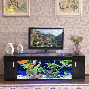 Woonkamer Goudvistank Watervrij <span class=keywords><strong>aquarium</strong></span> Glazen vloer Salontafel Achtergrond Muur TV-kast 1,5-2 meter - Product Image 2