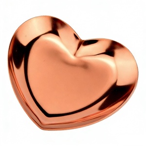 Stainless Steel Jewelry <b>Box</b> Gold Stainless Steel Decorative Tray Jewelry Dish Vintage <b>Heart</b> <b>Shape</b> Stainless Steel Jewelry Tray - Product Image 5