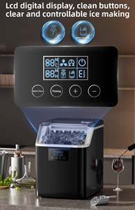Máquina <span class=keywords><strong>de</strong></span> <span class=keywords><strong>Hielo</strong></span> Portátil Eléctrica para Uso Doméstico y Hotelero, 220V, Cubos <span class=keywords><strong>de</strong></span> <span class=keywords><strong>Hielo</strong></span> Cuadrados, Control Táctil, Agua Embotellada, Automática - Product Image 5