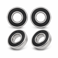 Roulement à billes à gorge profonde en acier chromé 6001-2RS, précision P0, 12x28x8mm, étanchéité en caoutchouc, pour moteur, pompe et machines