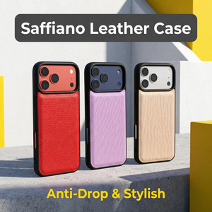 Custodia per telefono personalizzata in pelle PU Saffiano di lusso con logo personalizzato, stampa vegana in similpelle da uomo per <span class=keywords><strong>iPhone</strong></span> 13 a 18 Pro Max - Product Image 3