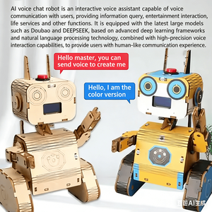 Juguete <span class=keywords><strong>de</strong></span> Madera DIY Tech Little Creation con IA, Interacción Humano-Computadora, Robot Inteligente, Experimento Científico, Control por Voz, 0-3 Meses - Product Image 3