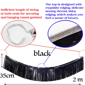 プレミアムホイルフリンジティンセルガーランドクリエイティブ30*200CMホイルバナー誕生日パーティー結婚式の装飾クリスマスホームウォールデコレーション - Product Image 3