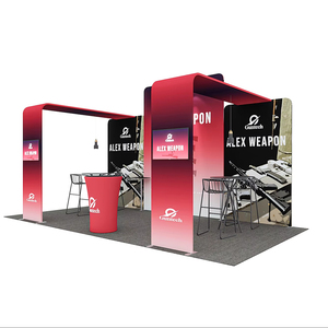 Telones de fondo elásticos de soporte de Feria Comercial portátil con marco de aluminio personalizado de 10x20 pies para exhibición y exposición para cabinas de Feria Comercial - Product Image 1