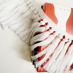 Chất Lượng Cao Trắng <span class=keywords><strong>Knot</strong></span> Bông Tua <span class=keywords><strong>Fringe</strong></span> Cho Chăn Và Denim Váy Phụ Kiện May Mặc - Product Image 4