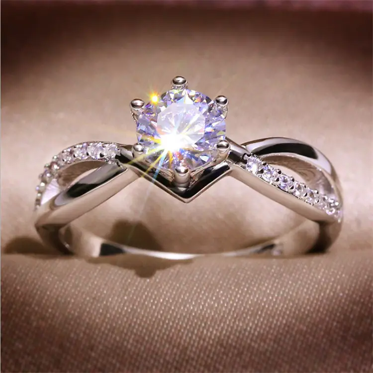 Anéis de diamante cheios brilhantes, 2022, tendência, brilhantes, <span class=keywords><strong>nó</strong></span>, diamante, para mulheres