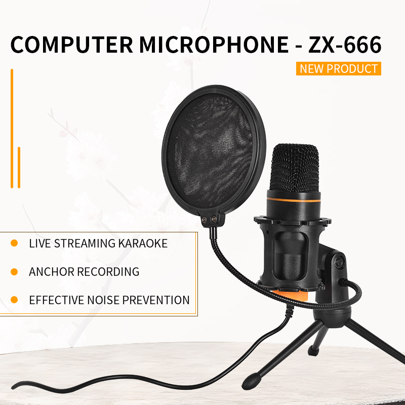 ZX666 USB Studio Microphone for Recording and Gaming