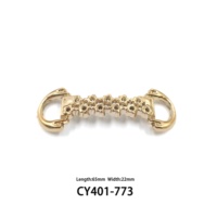 Boucles de chaussures unisexes légères plaquées or, 6 styles, chaîne torsadée infinie, clips de chaussures à barre longue, accessoires pour sandales, vente en gros
