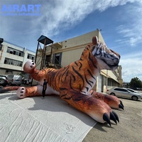 Sculpture de tigre gonflable personnalisable, taille réelle, simulation de tigre gonflable, mascotte animale pour événements en plein air et en intérieur