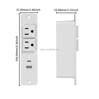 Einbau-Möbelsteckdosenleiste mit USB-A- und USB-C-Anschlüssen, Flächenbündige Tischsteckdose für Gewerbliche Nutzung