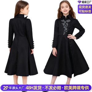 Vestido negro de manga larga de Wicked Witch para mujer, disfraz de Halloween, traje de cosplay para adultos - Product Image 2