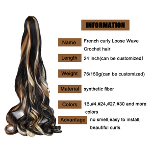 Gran oferta, rizo francés, onda de pelo, estilo pony, rizado, ondulado, Afro, extensiones <span class=keywords><strong>rizadas</strong></span>, <span class=keywords><strong>trenzas</strong></span> sintéticas para accesorios de cabello africano - Product Image 2