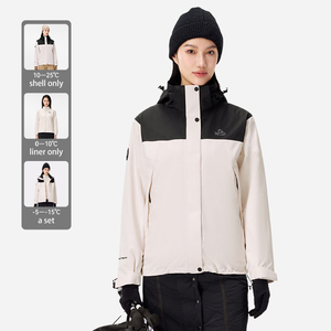 PELLIOT Manteaux d'extérieur chauds pour femmes Imperméable doublé polaire <span class=keywords><strong>3</strong></span> <span class=keywords><strong>en</strong></span> <span class=keywords><strong>1</strong></span> Randonnée Hiver Vestes d'extérieur - Product Image 5