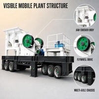 Concasseur à mâchoires mobile portable, équipement de concassage de pierres avec crible vibrant, moteur AC et roulement, marque Xinhai