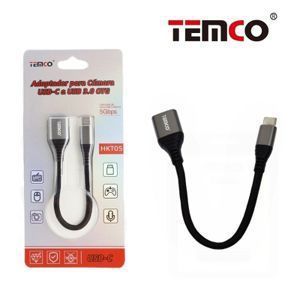 Adaptador Temco USB-C a USB-A para Teléfono Inteligente y Tableta con Función de Transferencia de Datos y Carga - Product Image 3