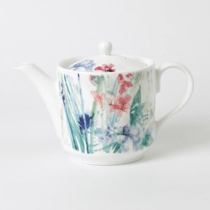 Tetera de filtro intrincadamente decorada, tetera de Prado dulce, tetera de porcelana con diseño floral de cerámica con infusor, regalo para mujer - Product Image 2