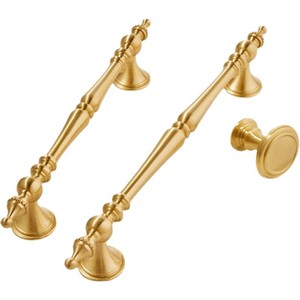 European Style Solid Brass Drawer <strong>Knobs</strong> T Bar Handle Vertical Lines Adjustable <strong>Bedroom</strong> Pulls for Dresser Bathroom Kitchen - Product Image 5