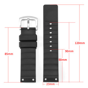 Compatibile con l'orologio in gomma <span class=keywords><strong>Cartier</strong></span> Santos Santos 100 con cinturino in silicone da 23 mm per uomo e <span class=keywords><strong>donna</strong></span> - Product Image 3