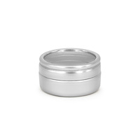 Pot de baume à lèvres vide 10g, pommade cosmétique en aluminium petit boîtier rond en aluminium boîte de crème vide boîte en étain