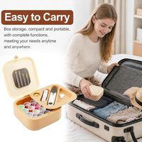 Kit de couture magnétique d'urgence, ensemble d'aiguilles et de fils portables avec boîte de rangement pour les réparations en déplacement