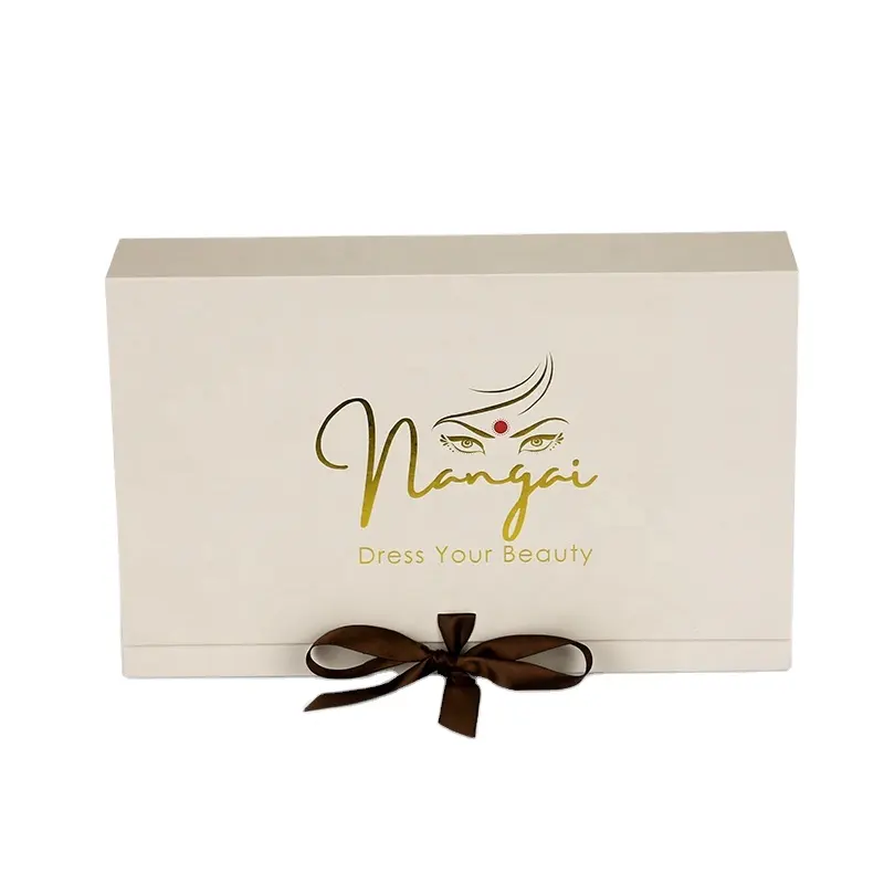 Custom Logo Magnet Rigid Box Packing Ready To Ship Personal Large Luxury Ribbon Paper Box With Magnetic Closure Gift Box