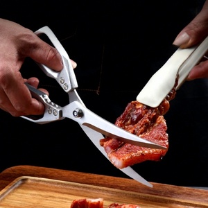 Ciseaux de cuisine multi-usages, ciseaux à os pour volaille, entièrement en métal, en acier inoxydable, ciseaux de cuisine robustes pour la viande et le barbecue - Product Image 4