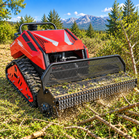 Tondeuse multifonction télécommandée, débroussailleuse sur chenilles, broyeur à fléaux pour herbe haute, mauvaises herbes denses, arbustes et terrains accidentés