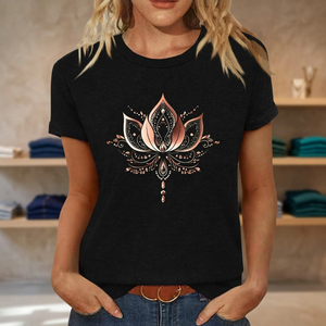 Women's <b>Y2K</b> Style Breathable Printed T-<b>shirt</b> with EL Flashing Hollow Logo Design Regular Fit Short-Sleeved Casual Top - Product Image 3