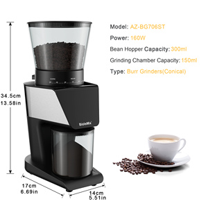 Macinacaffè Elettrico a Macine Coniche con 30 Impostazioni di Macinatura, Timer Digitale, per Espresso e <span class=keywords><strong>Caffè</strong></span> Pour Over - Product Image 6
