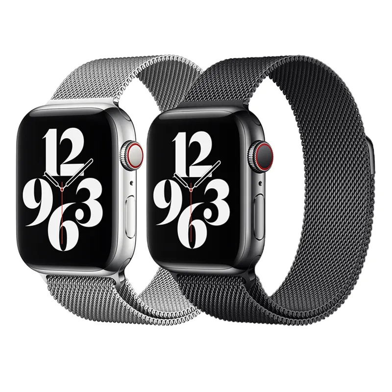 Mesh Milanese Loop Stainless Steel Metal Bracelet Strap For Apple Watch 45mm 49mm, Band Strap For Apple Watch