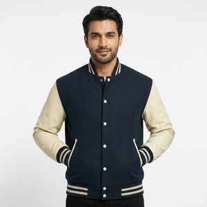 Veste universitaire pour hommes, vêtement d'extérieur tendance pour un style urbain polyvalent, rehaussant les tenues décontractées modernes et relaxées. - Product Image 1