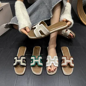Hot Sale Flat Sandals Ladies Rubber Slippers Summer Latest Products 2024 Flat Sandals Ladies Chappal