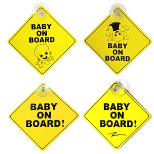 Baby aan boord Kinderen aan boord Letter Autosticker met verwijderbare lijm voor auto raamdecoratie - Product Image 1