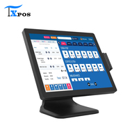 Monitor Táctil Capacitivo de 17 Pulgadas 5:4, Soporte de Pared VGA, Monitor de PC Táctil para Punto de Venta Windows