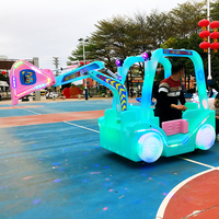 Fournisseur chinois de voitures tamponneuses électriques pour enfants, avec éclairage LED, voitures tamponneuses carrées, excavatrice lumineuse