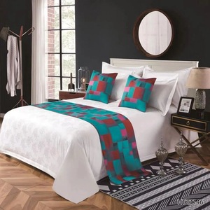호텔 화이트 3pcs 홈 호텔 섬유 베갯잇 단색 이불 커버 화이트 침대 플래그 침구 세트 도매상 - Product Image 5