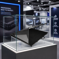 Vitrine d'exposition pour salon professionnel, grande vitrine de table en aluminium verrouillable