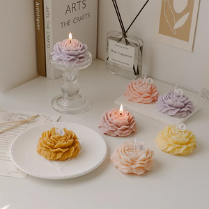 <strong>2026</strong> Wholesale Creative Peony Fragrant Flower Shaped <strong>Candles</strong> for Holidays Gifts and <strong>Decoration</strong> - Product Image 4