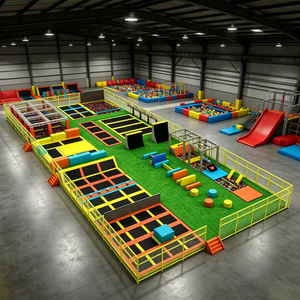 Aire de jeux intérieure commerciale de grande taille <span class=keywords><strong>avec</strong></span> zone de trampoline, piscine à balles et <span class=keywords><strong>parcours</strong></span> d'obstacles pour centre de divertissement - Product Image 3