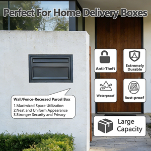 Buzón de <span class=keywords><strong>Correos</strong></span> Decorativo de Metal con Recubrimiento en Polvo para Jardín, Exterior, Impermeable, Duradero, para Entrega de Paquetes de Alimentos y <span class=keywords><strong>Cartas</strong></span>, Caja de Almacenamiento de Paquetes - Product Image 6