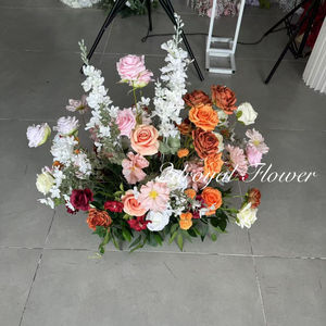 زهور زخرفية أخرى ضوء أرجواني زهرة الورد محور طاولة الزفاف عداء الأزهار صف الممر والزهور - Product Image 6