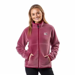 Felpa con cappuccio da donna con ricamo in pile con mezza zip in cotone 100% personalizzato