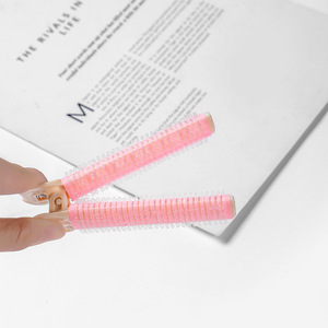 Hair Roller Snap Type Heatless <b>Plastic</b> Resin Cylinder Hair Curler For Bangs Volumizing Clip <b>General</b> Use - Product Image 2